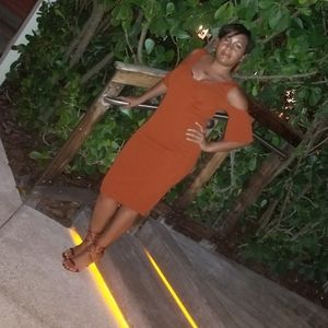 Asos cold shoulder bodycon midi dress